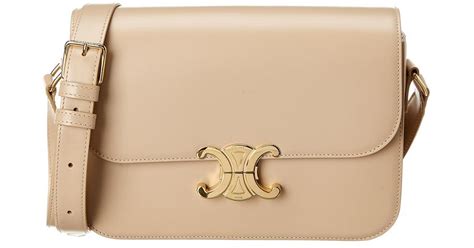 celine triomphe leather handbag